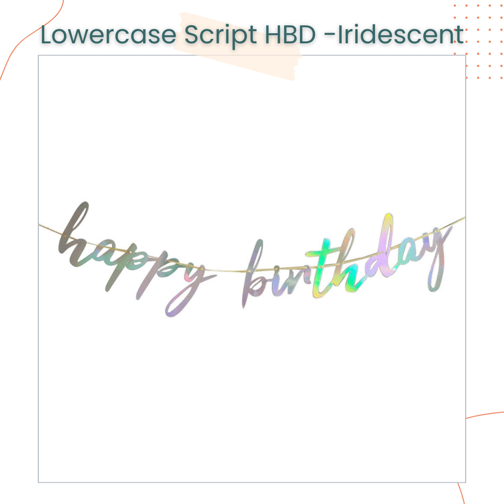 Lowercase Happy Birthday Banner Birthday for Party Decoration