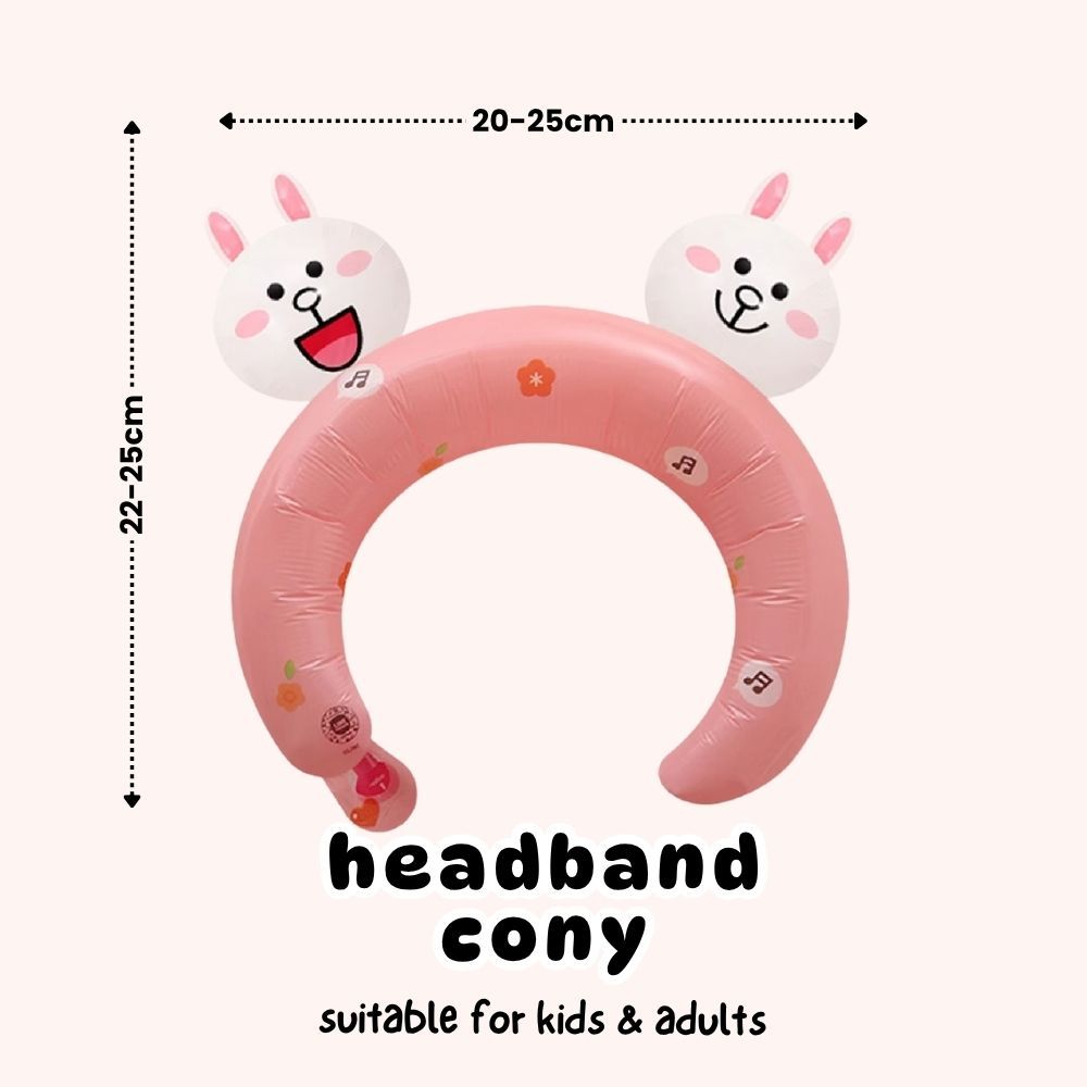 Handheld Balloon Headband Balloon Cartoon Cheering Stick Balloon Gift