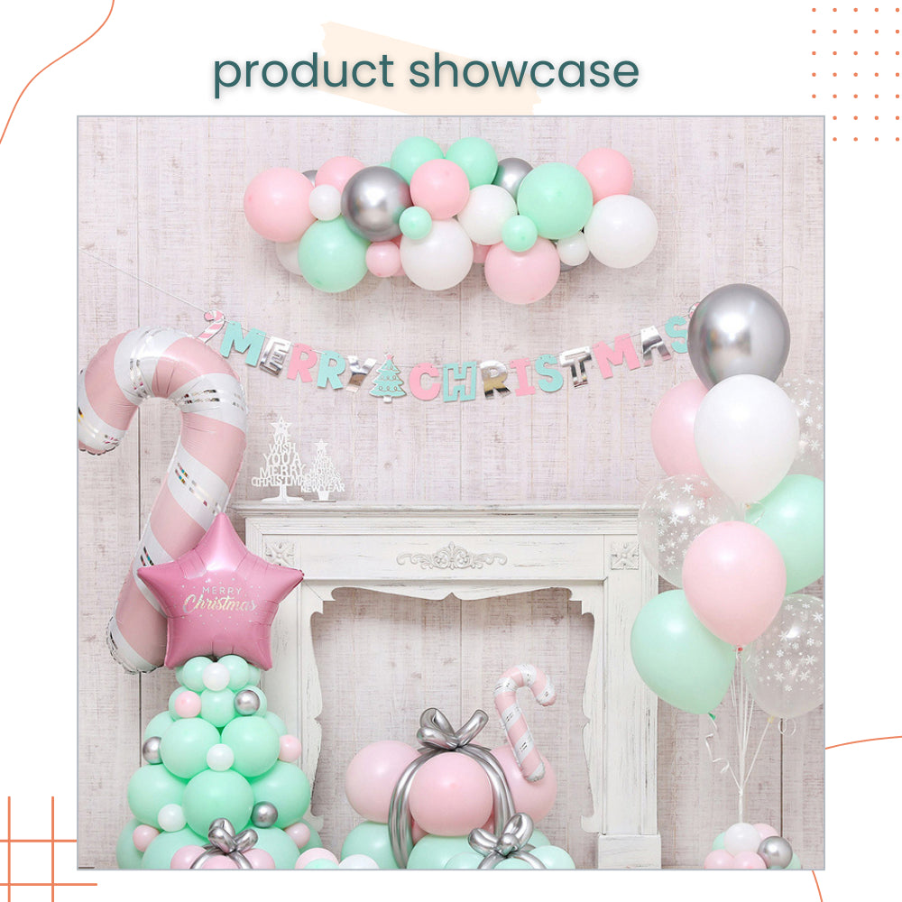 Pastel Classic Merry Christmas Card Banner for Christmas Decoration