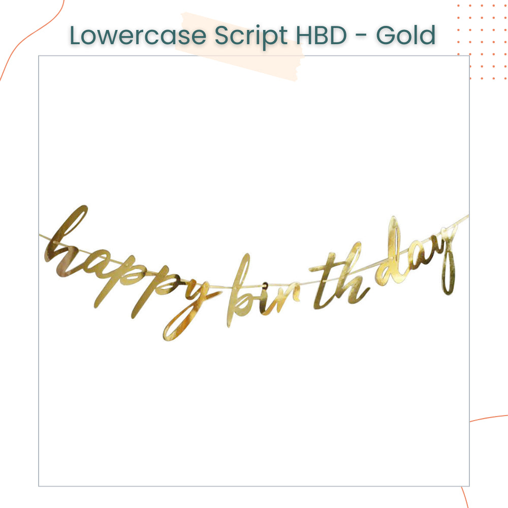 Lowercase Happy Birthday Banner Birthday for Party Decoration