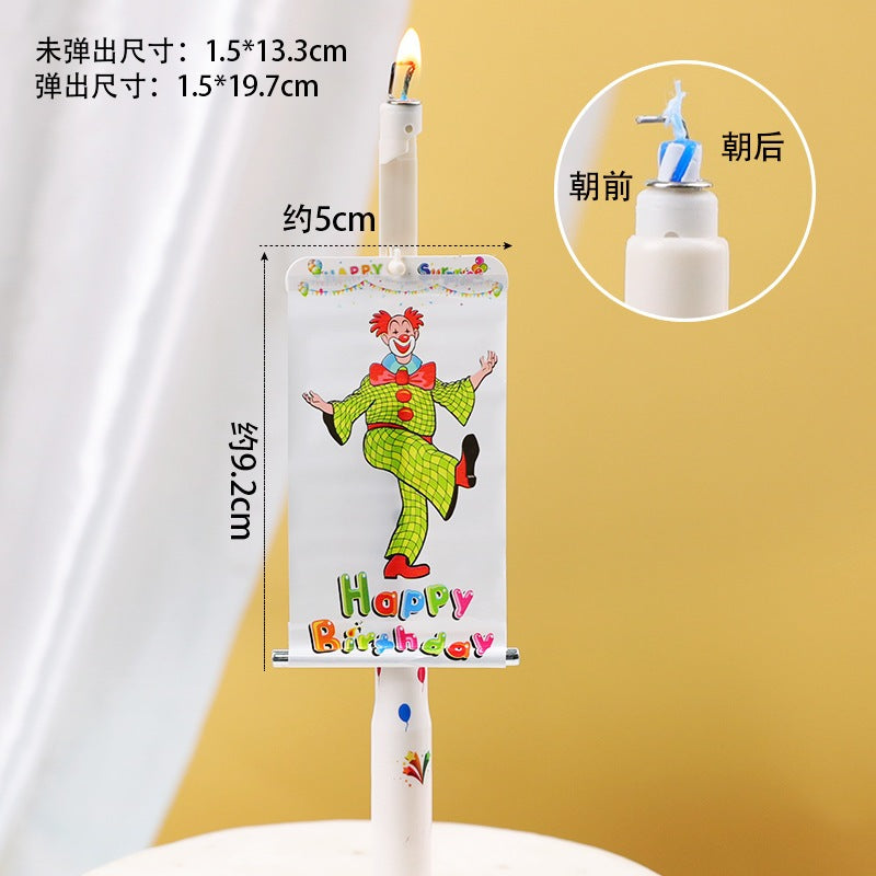 Happy Birthday Candle Double layer Rainbow Music Lotus Birthday Candle