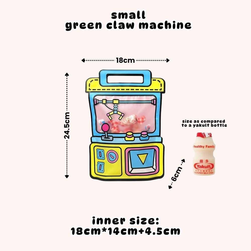 Creative Schoolbag Shape Claw Machine Design Ziplock Goodie Bag