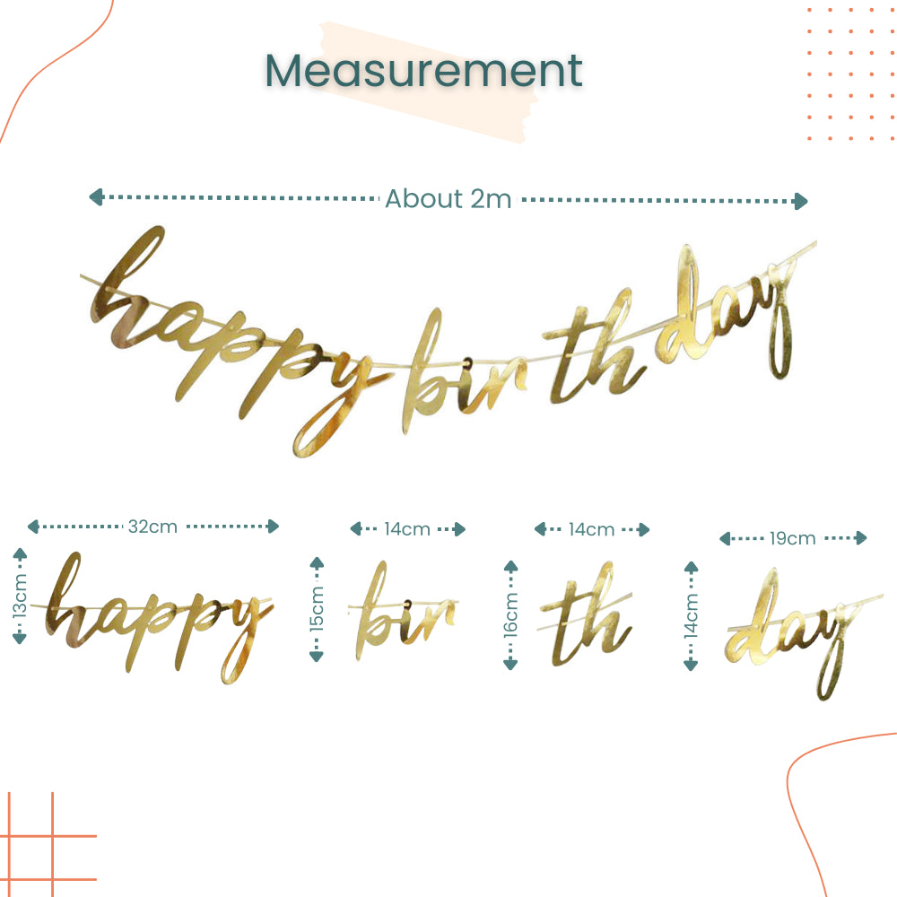 Lowercase Happy Birthday Banner Birthday for Party Decoration