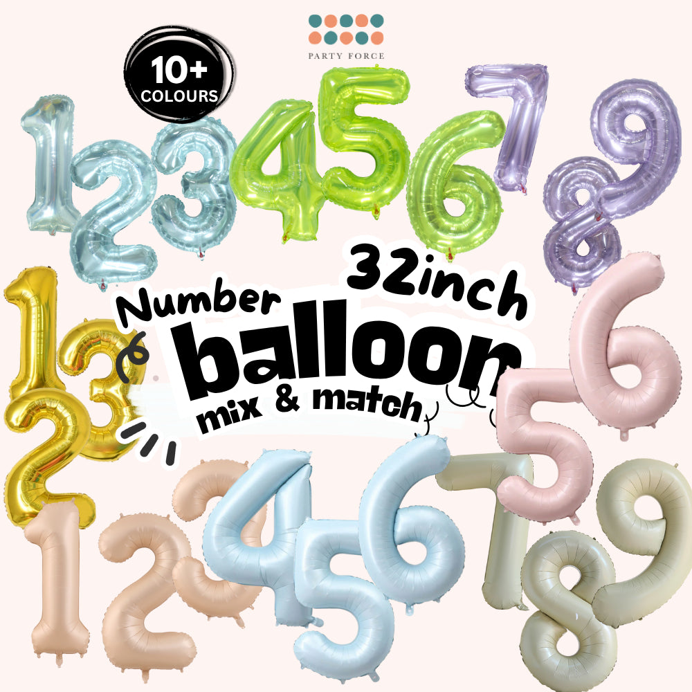 All 32inch Number Balloon No Helium 32 inch Number Balloon