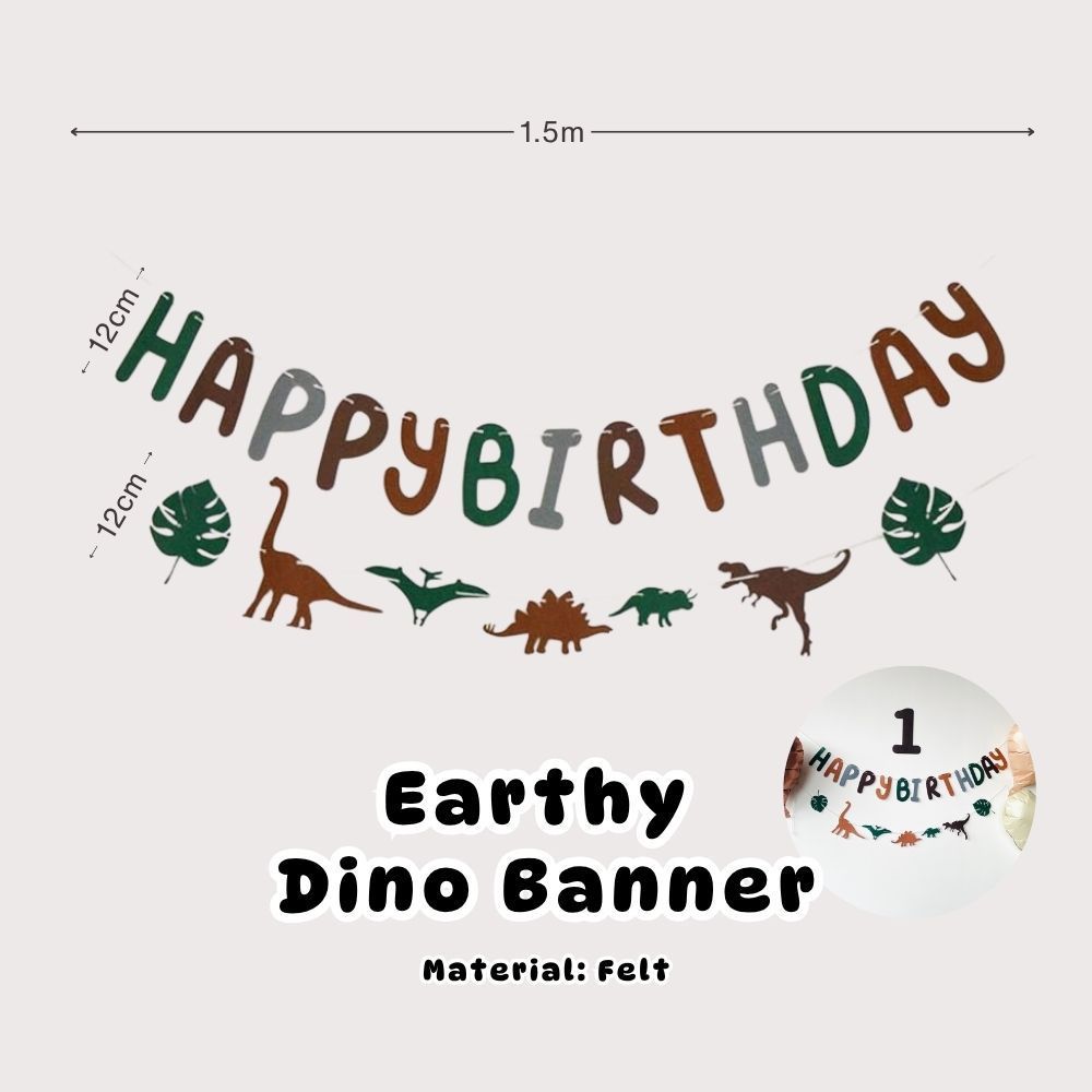 Personalised Dinosaur Theme Birthday Balloon Party Balloon Banner Decoration