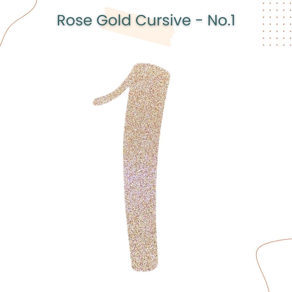 Happy Birthday Banner Rose Gold Custom Cursive Glitter Script Banner for Birthday Party