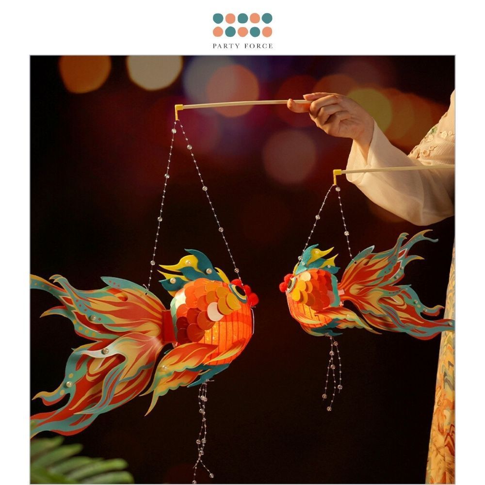 Mid autumn Koi Fish DIY lantern Led light lantern