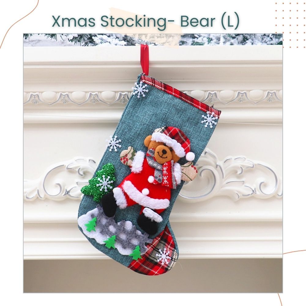 Cute Hanging Christmas Stocking Gift Bag Candy Bag