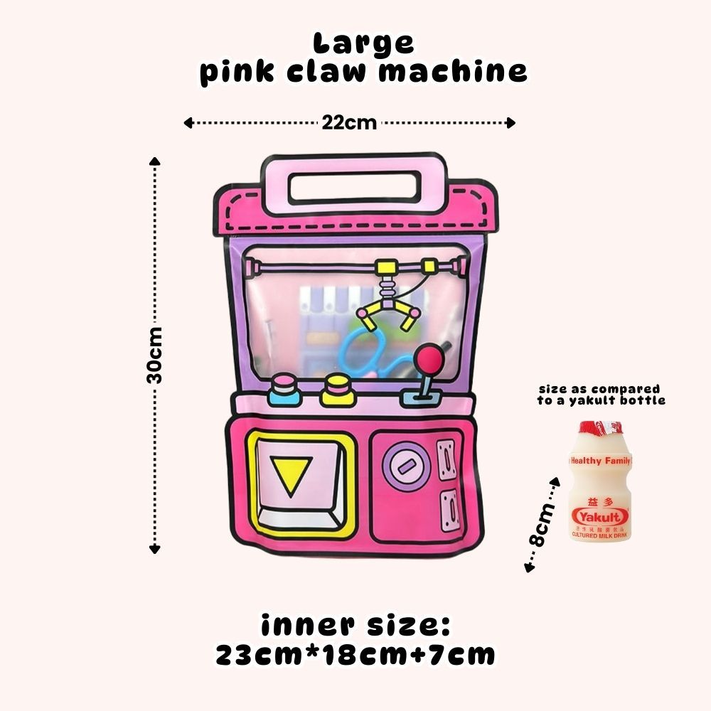 Creative Schoolbag Shape Claw Machine Design Ziplock Goodie Bag