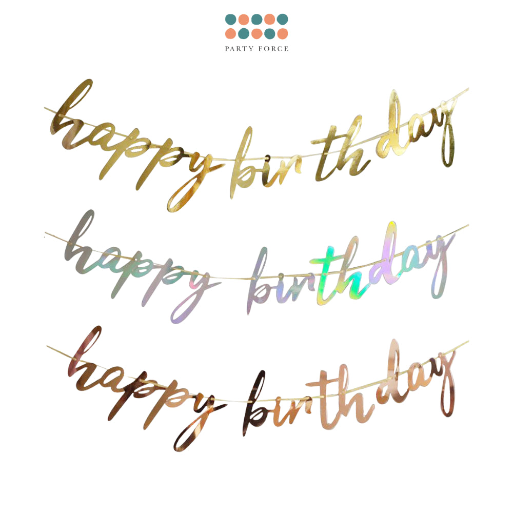 Lowercase Happy Birthday Banner Birthday for Party Decoration