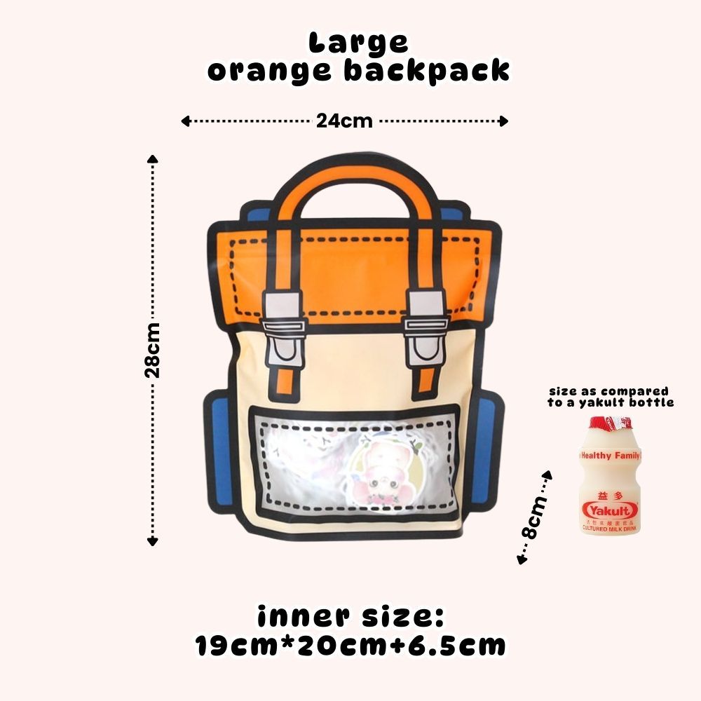 Creative Schoolbag Shape Claw Machine Design Ziplock Goodie Bag