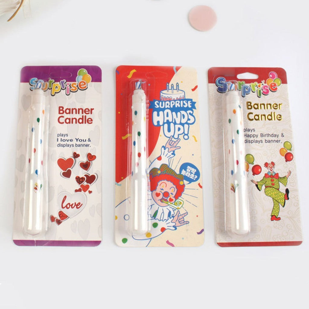 Happy Birthday Candle Double layer Rainbow Music Lotus Birthday Candle