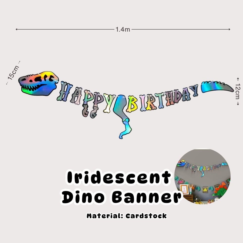 Personalised Dinosaur Theme Birthday Balloon Party Balloon Banner Decoration