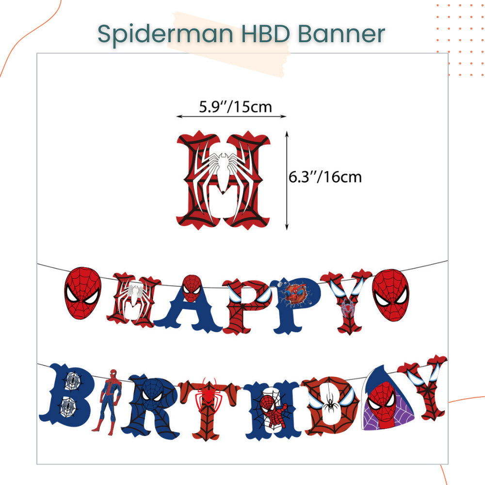 Spiderman Theme Disposable Tableware Plates Cups Cutlery Banner Balloon for Birthday Party