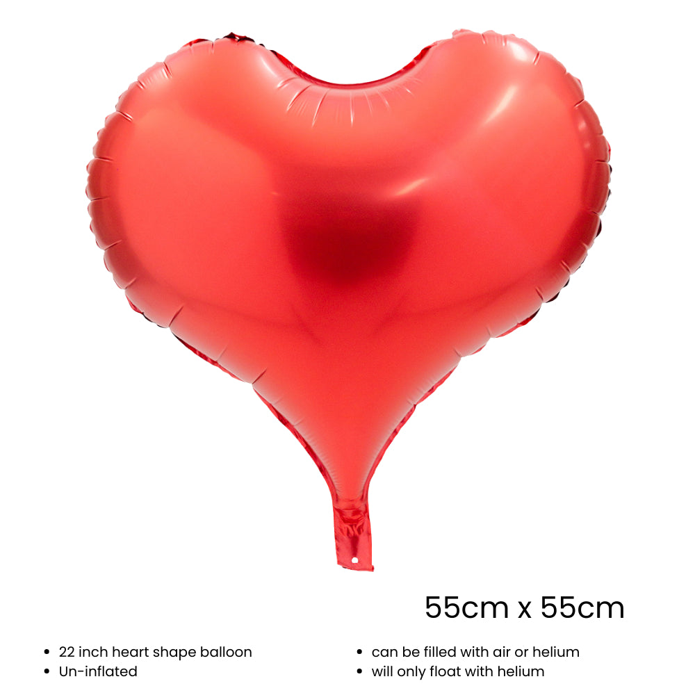 22 inch Heart Shape Foil Balloon
