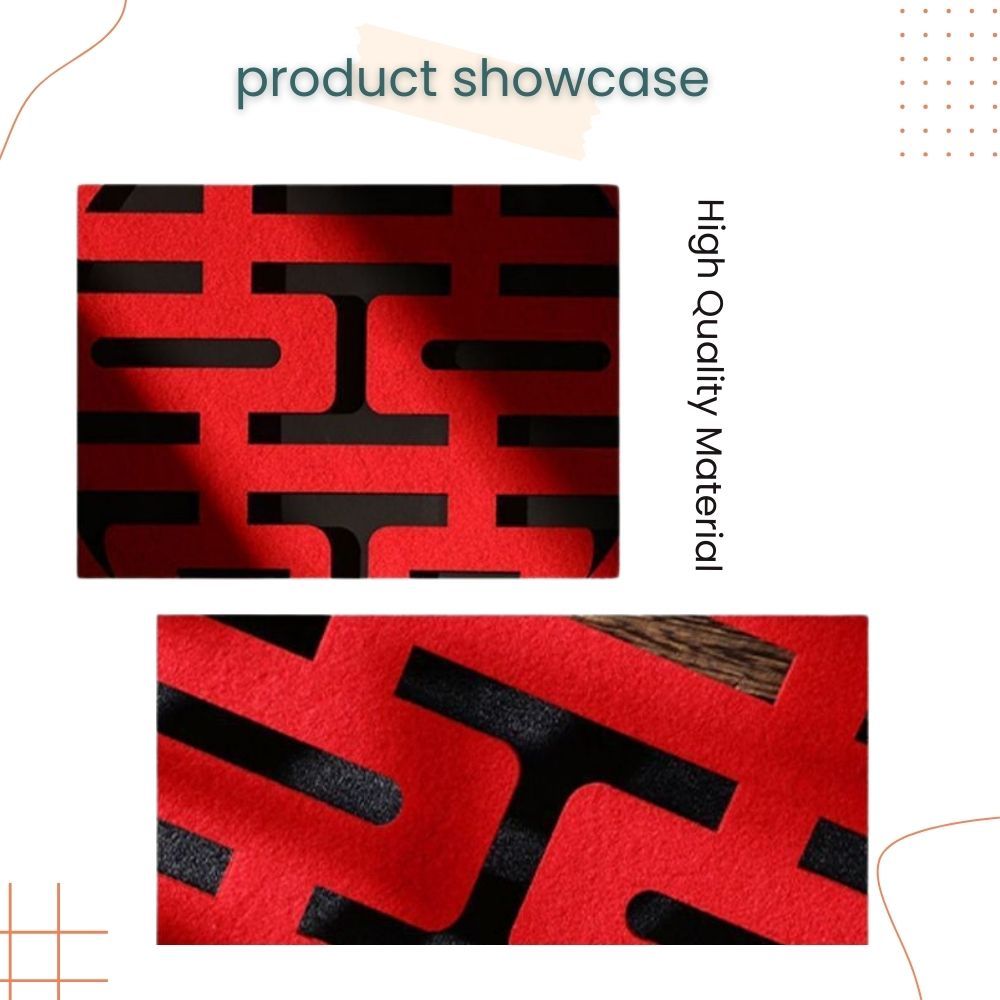 囍 Large Chinese Happiness Word Sticker 120cm Wall Decoration for for Wedding Room Living Room Photo Props