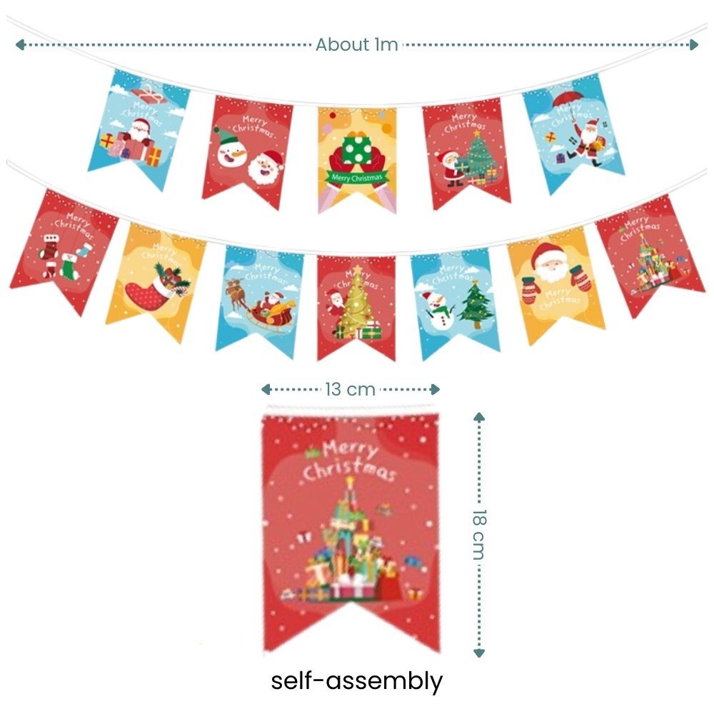 Happy Halloween Banner Merry Christmas Banner for Party Celebration and Decoration