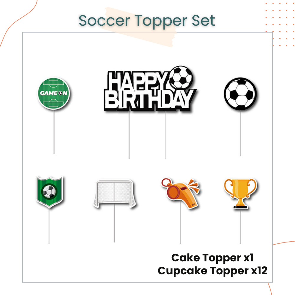Soccer Theme Disposable Tableware Plates Cups Cutlery Banner Balloon for Birthday Party