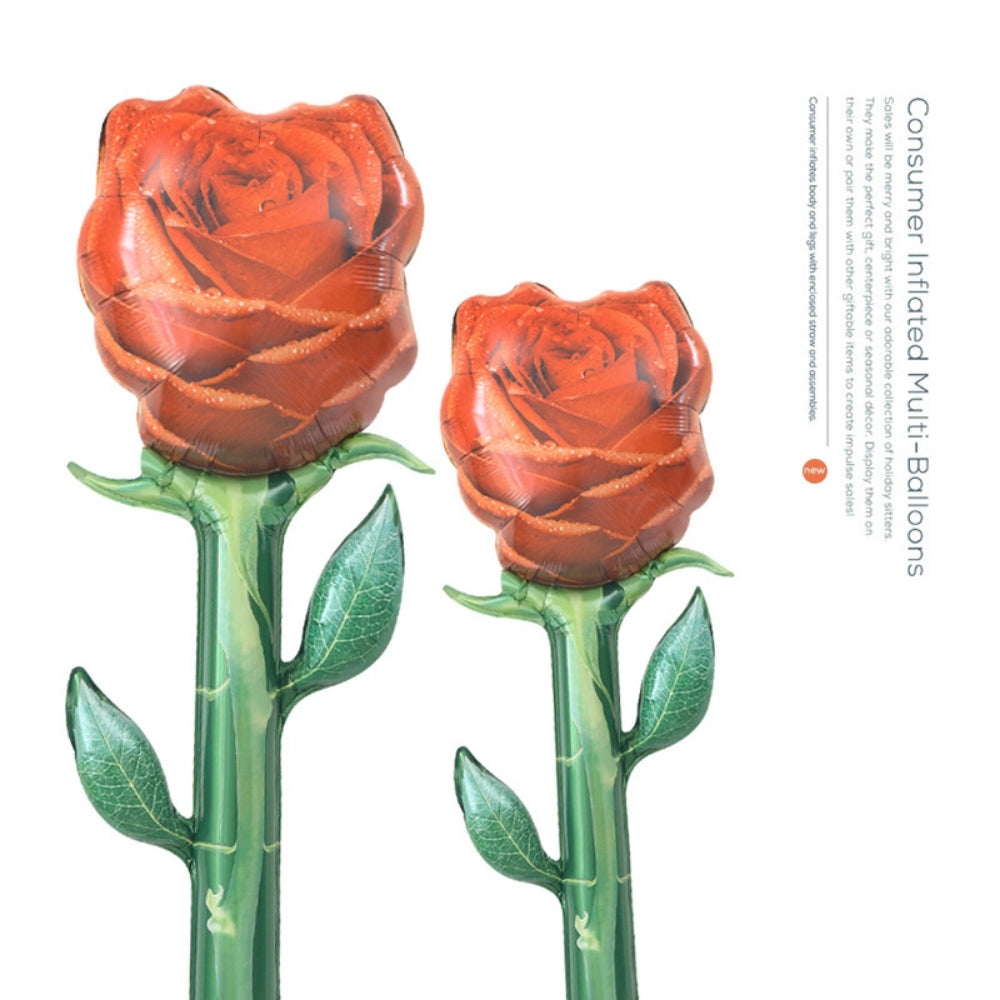 Giant Rose Flower foil balloon for Valentine's Day mother's day Teacher's day Wedding proposal Decoration Props