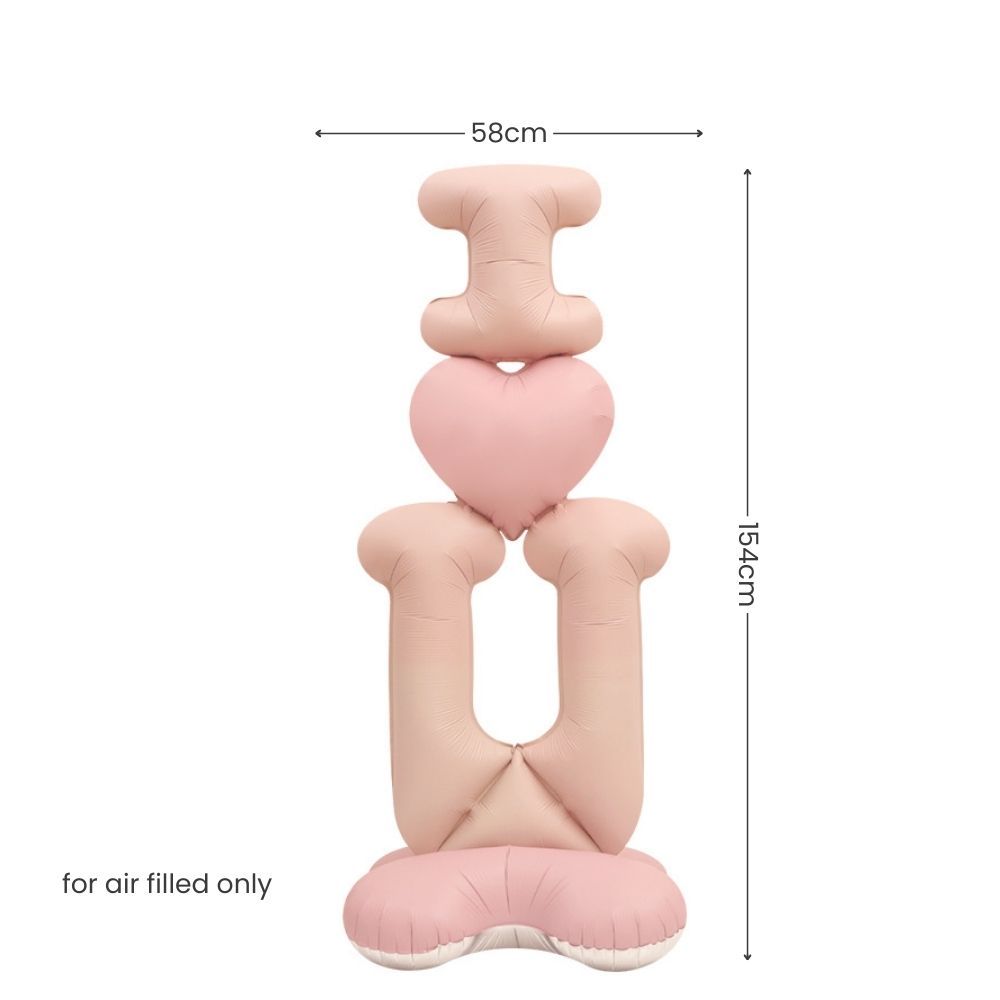 I love u Standing foil balloon for valentine's day wedding proposal mother's day teacher's day decoration