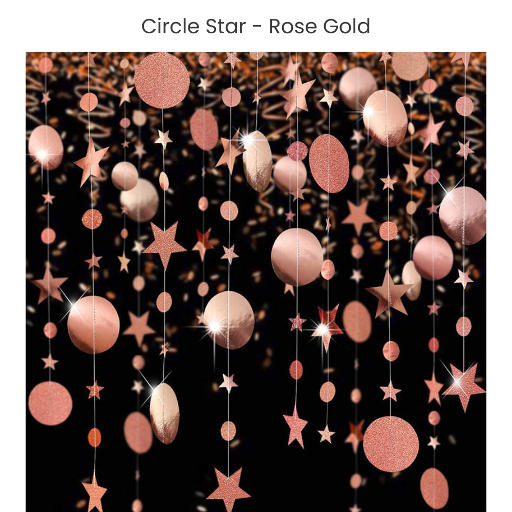 Circle Star Garland for party decoration party backdrop birthday Decoration
