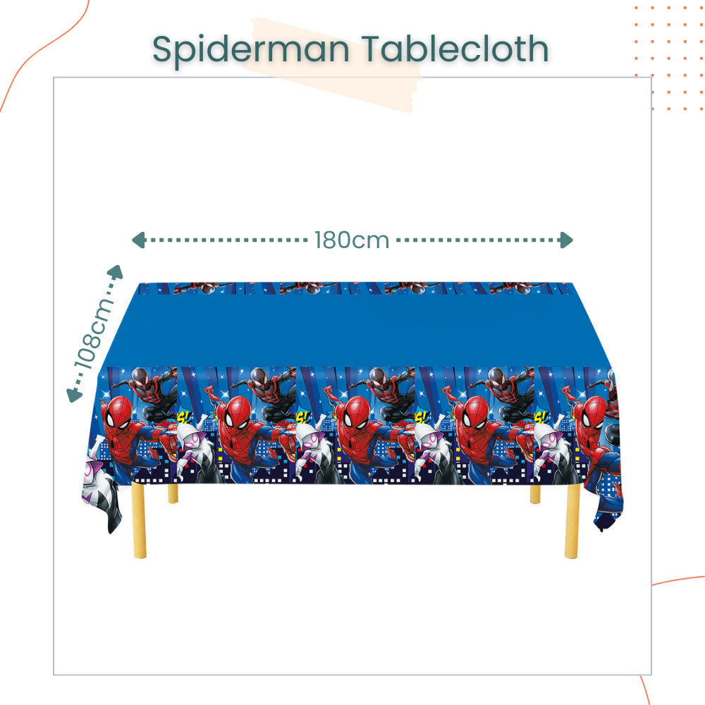 Spiderman Theme Disposable Tableware Plates Cups Cutlery Banner Balloon for Birthday Party