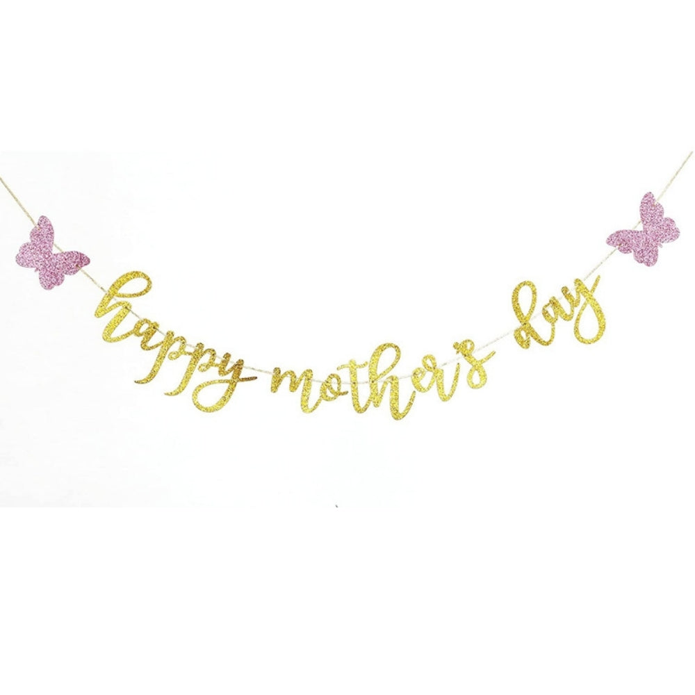 Happy mother's day With Butterfly Decorative Garland