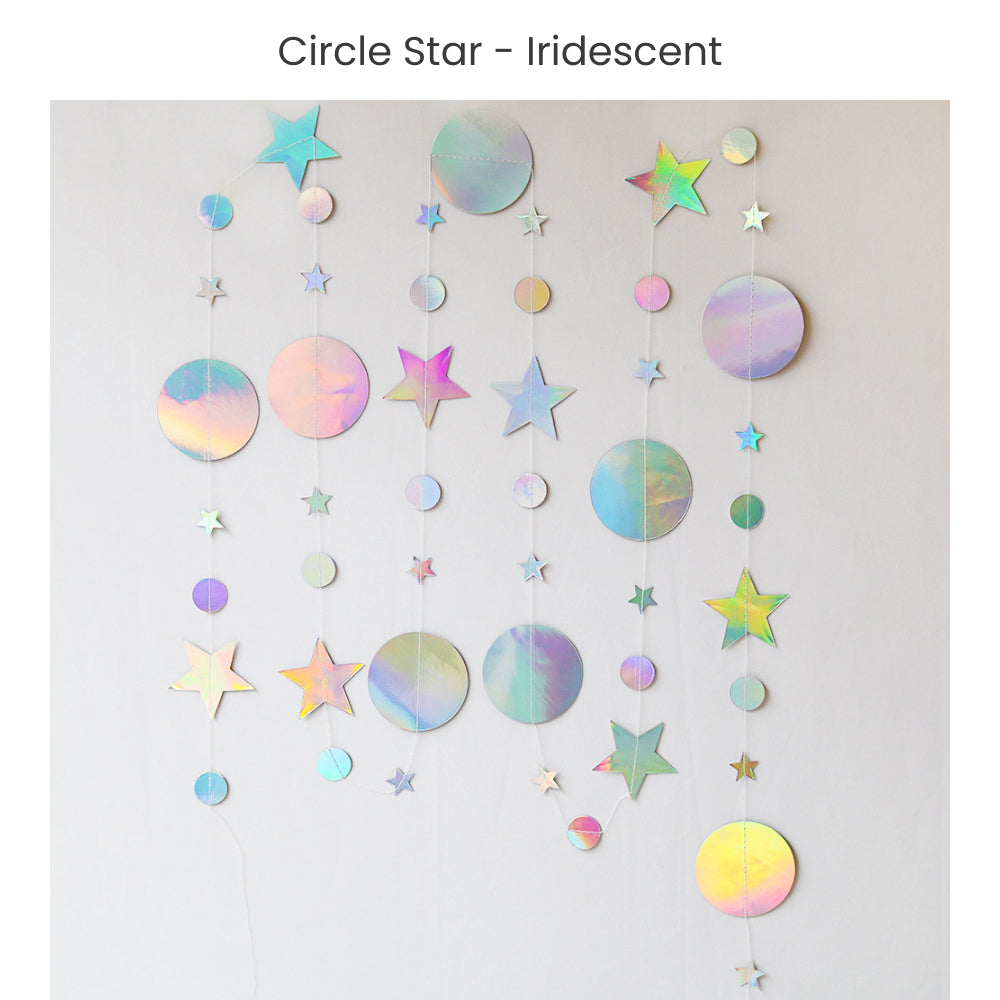 Circle Star Garland for party decoration party backdrop birthday Decoration