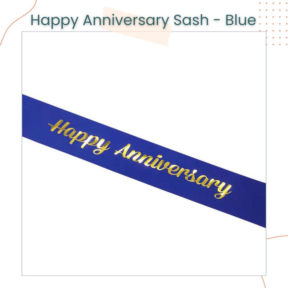 Happy Anniversary Sash for Anniversary Party Photoshoot