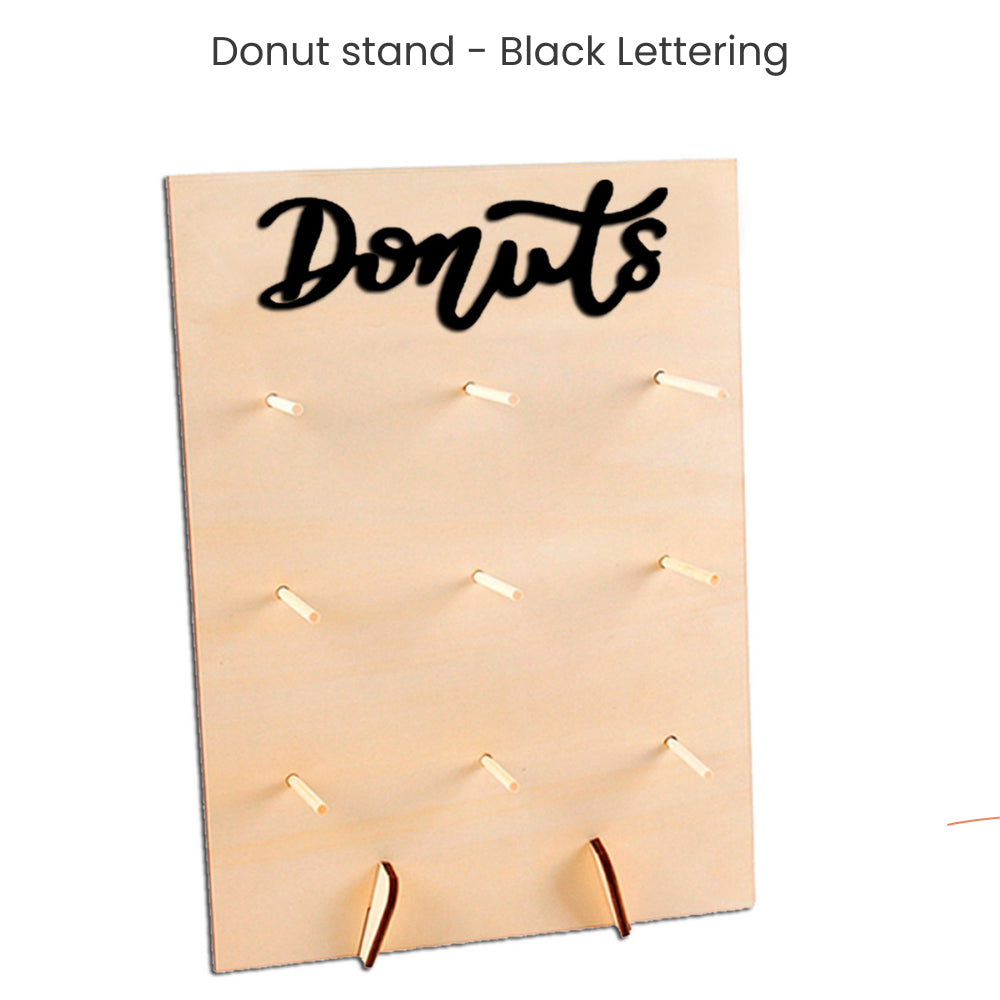Wooden Donut Stand Rustic Minimalist Birthday Wedding Party Decoration