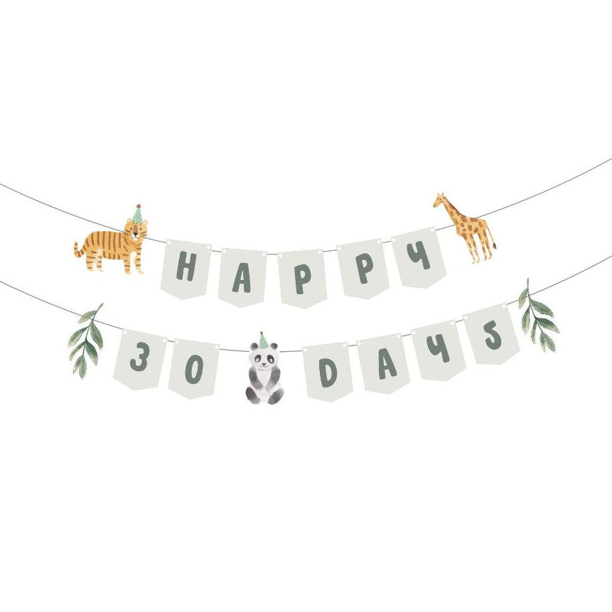 Happy 30 days Happy Full Month Happy 100 Days Banner Birthday Banner