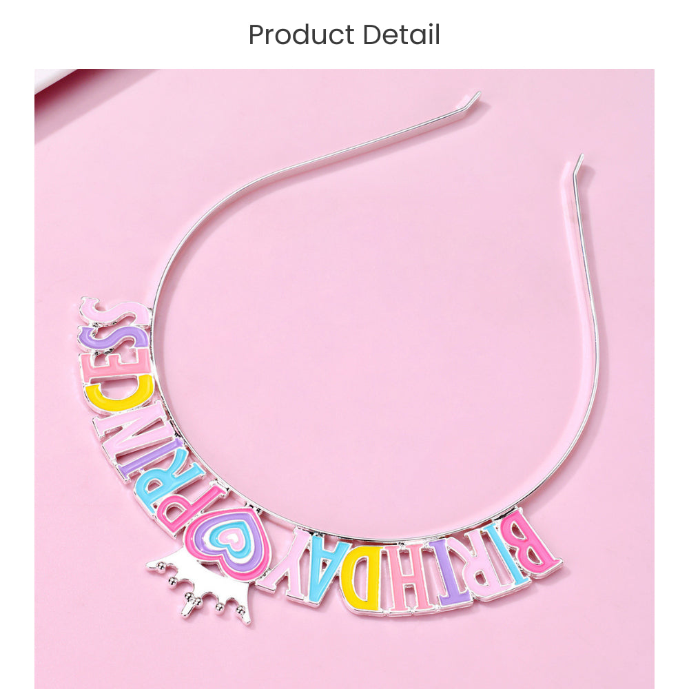 Birthday princess tiara headband Pastel Tiara birthday party decoration