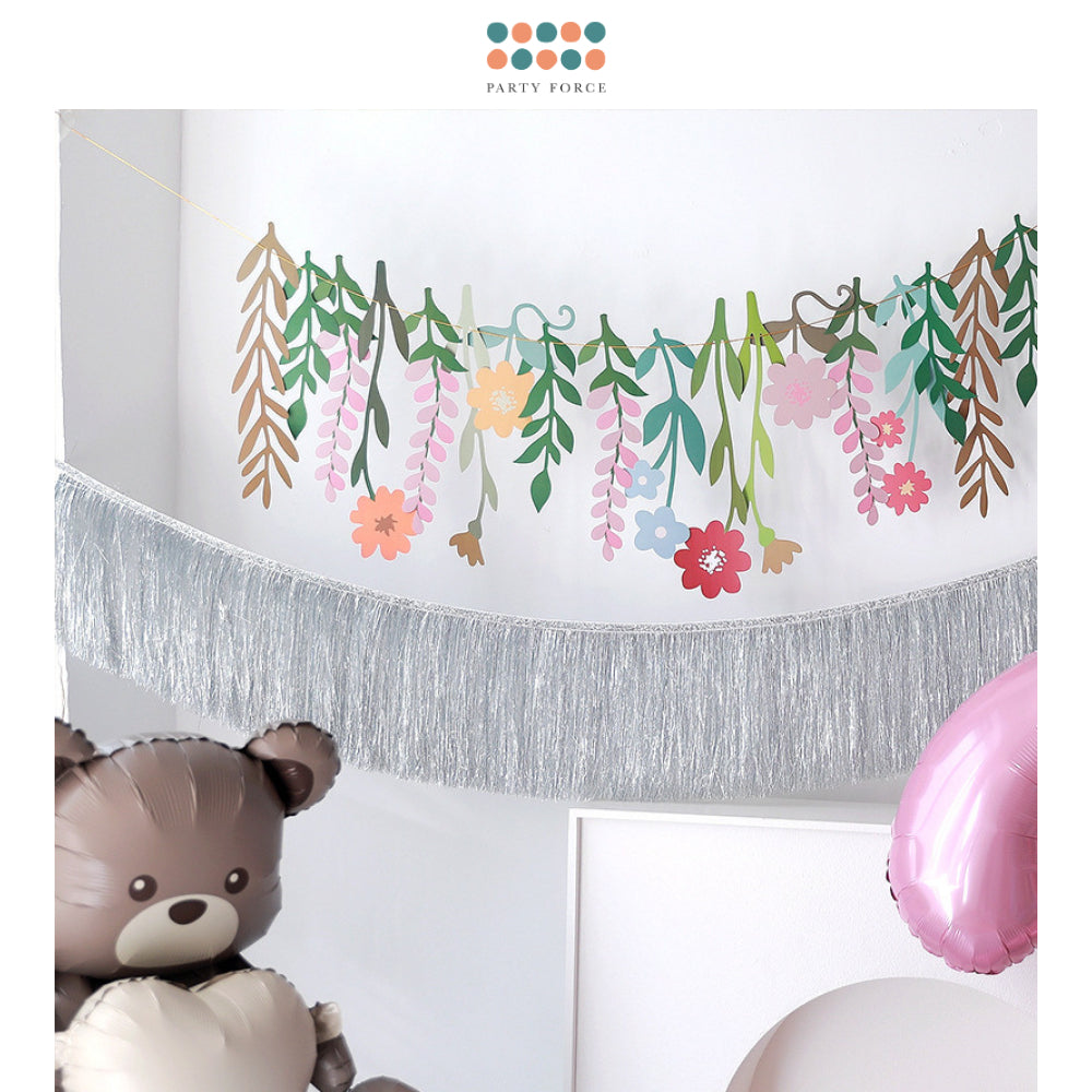 Floral Happy birthday banner Garland Decorative Banner for birthday decoration