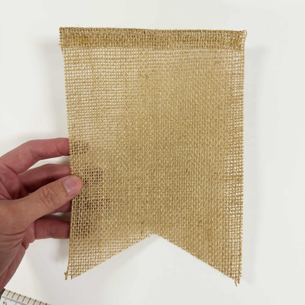 DIY Brown Linen banner customise happy birthday banner