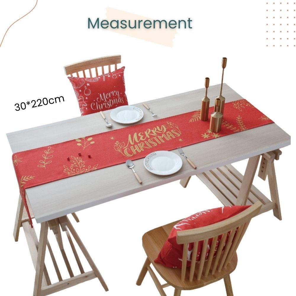 Christmas Theme Knitting Table Cloth with Tassel for Christmas Home Decoration Christmas Party