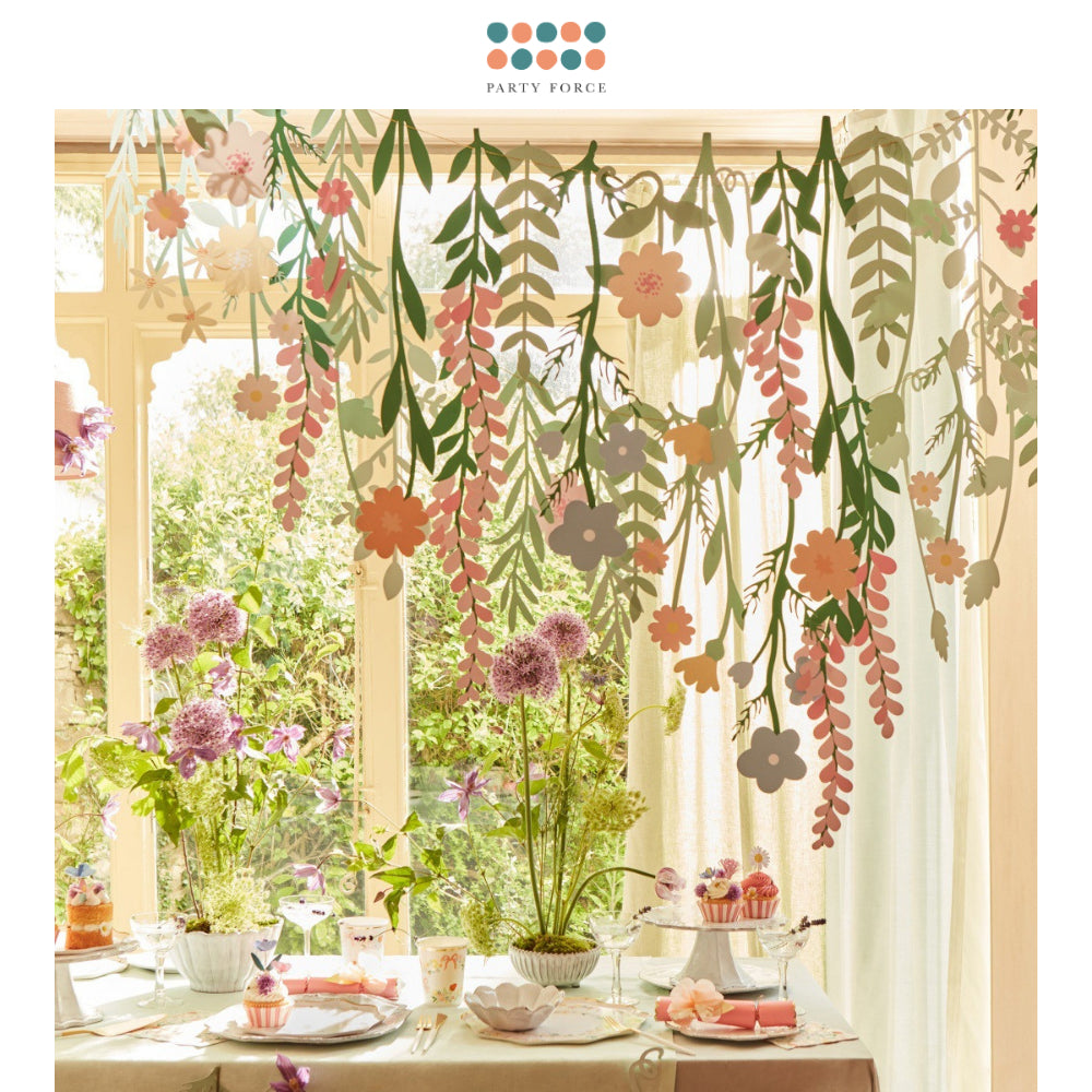 Floral Happy birthday banner Garland Decorative Banner for birthday decoration