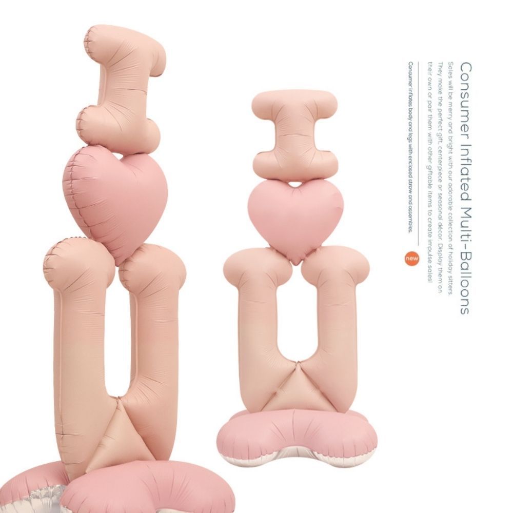 I love u Standing foil balloon for valentine's day wedding proposal mother's day teacher's day decoration