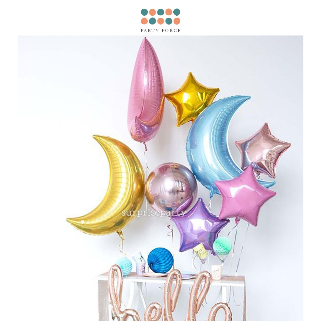 Individual Helium Inflated Heart Balloon Star Balloon