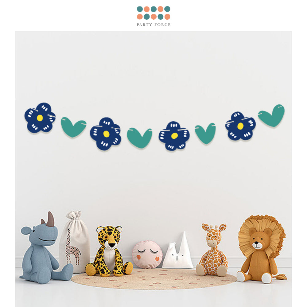 Floral Happy birthday banner Garland Decorative Banner for birthday decoration