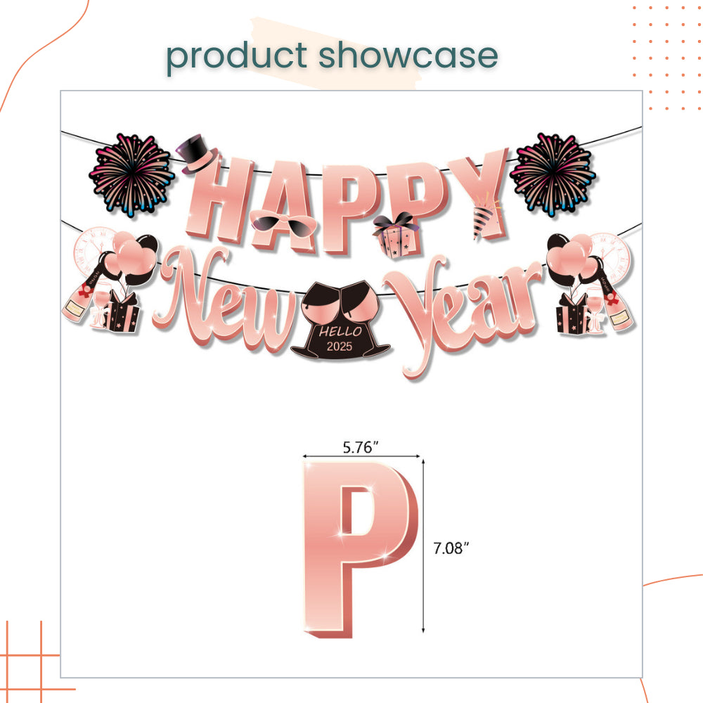 Happy New Year 2025 Balloon Decoration Pack for New Year Celebrations Parties