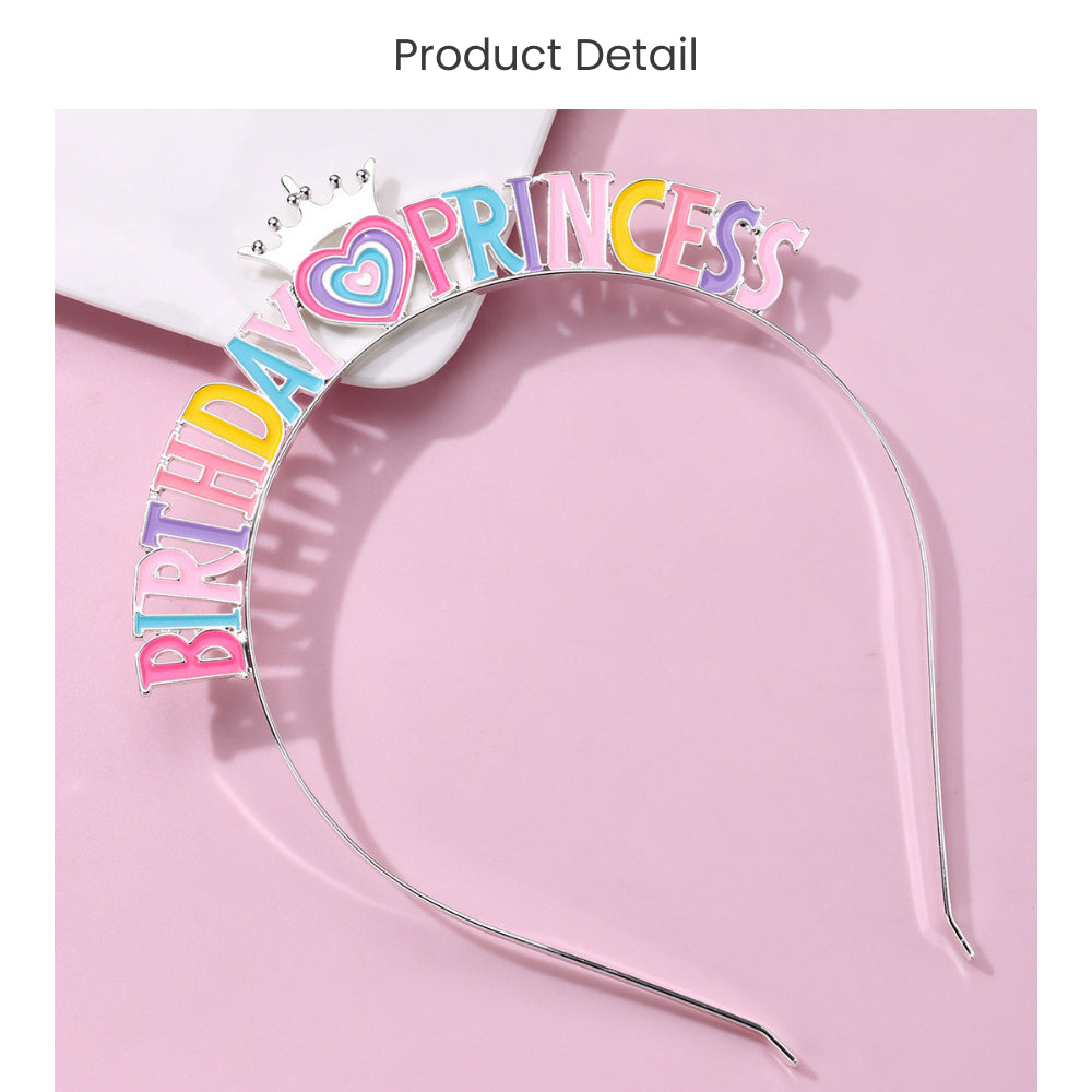 Birthday princess tiara headband Pastel Tiara birthday party decoration