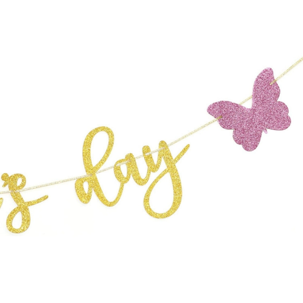 Happy mother's day With Butterfly Decorative Garland