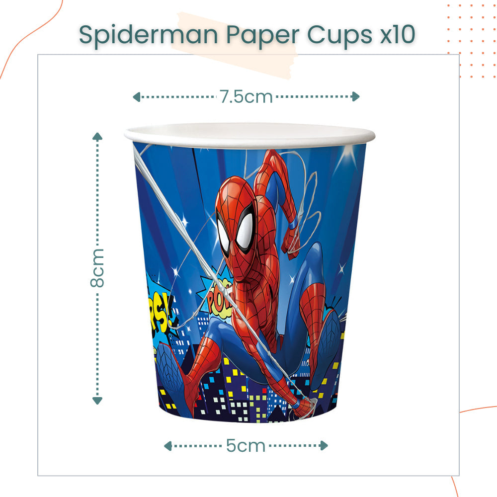 Spiderman Theme Disposable Tableware Plates Cups Cutlery Banner Balloon for Birthday Party