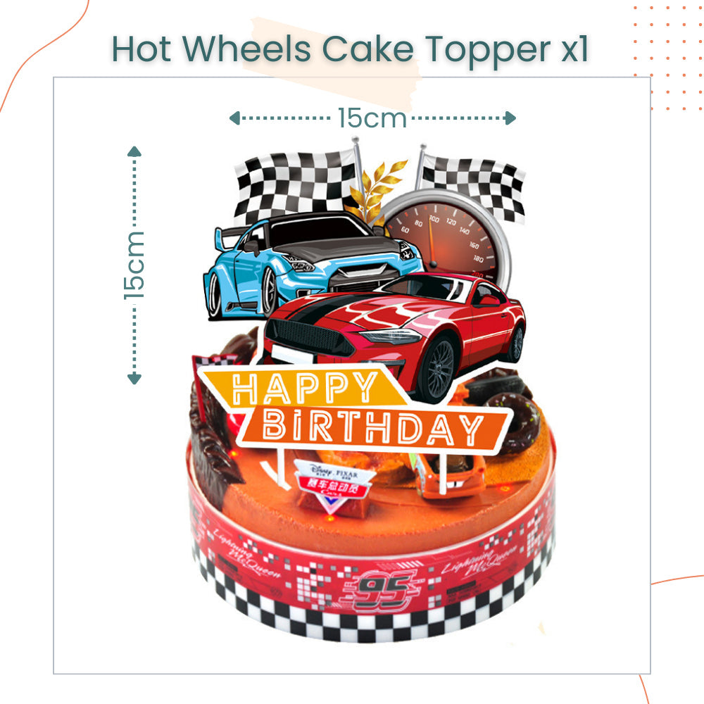 Racing Car Hot Wheels Theme Disposable Tableware Banner Balloon Birthday Decoration for Party Events