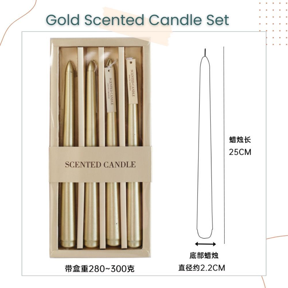 Gold European Style 3pcs set Metal Candlestick Scented Candle for Wedding Birthday Party Living Decoration