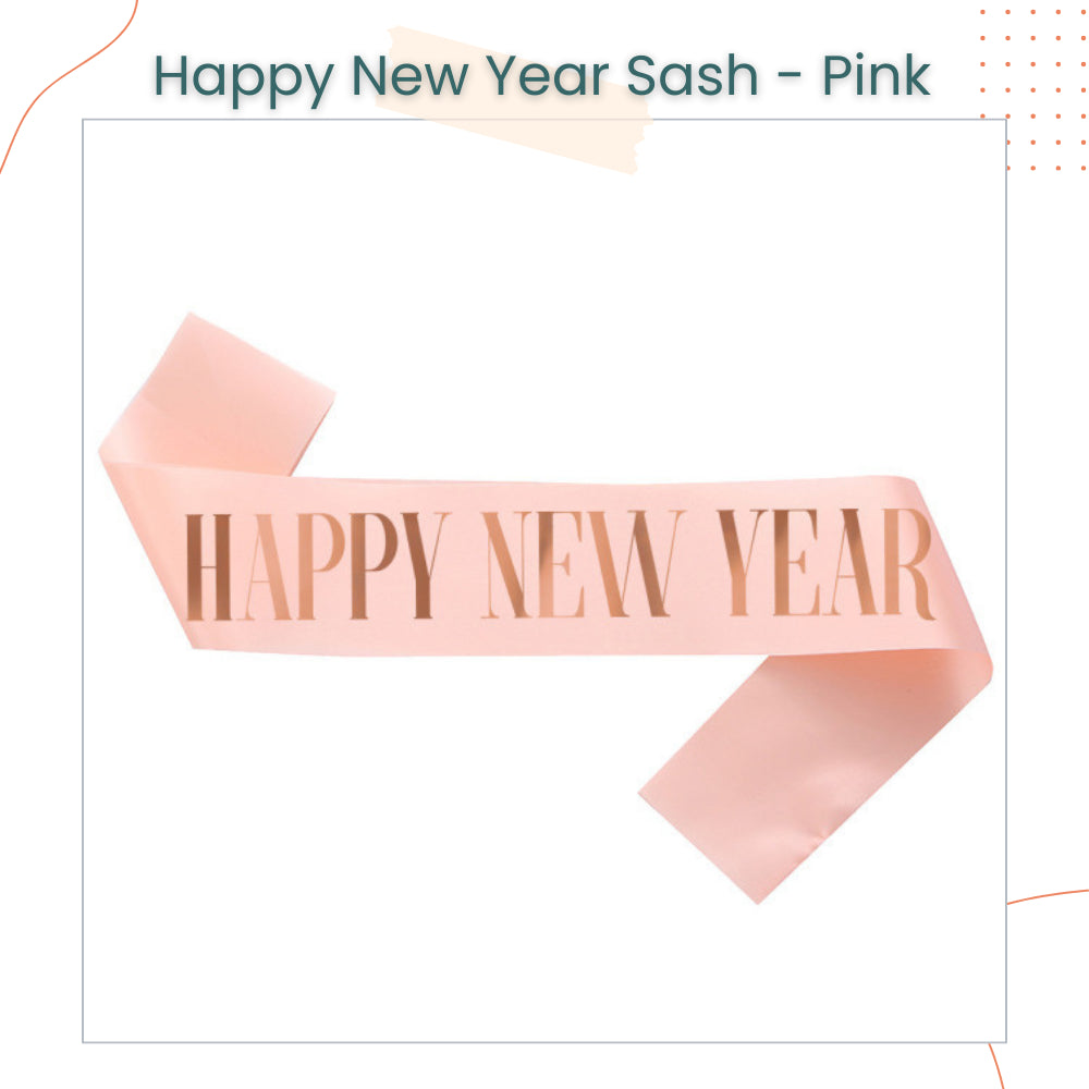 Happy New Year Metal Tiara Sash for New Year Celebration