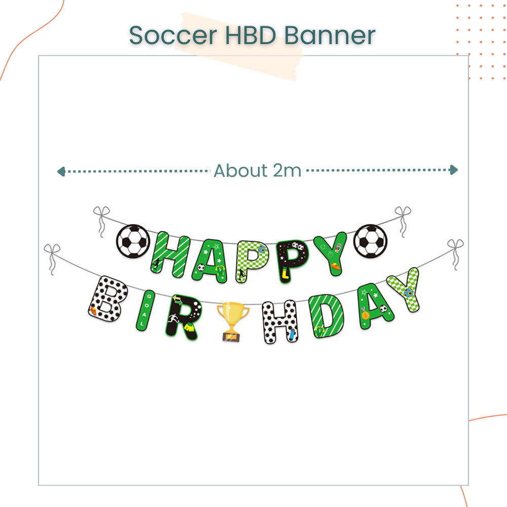 Soccer Theme Disposable Tableware Plates Cups Cutlery Banner Balloon for Birthday Party