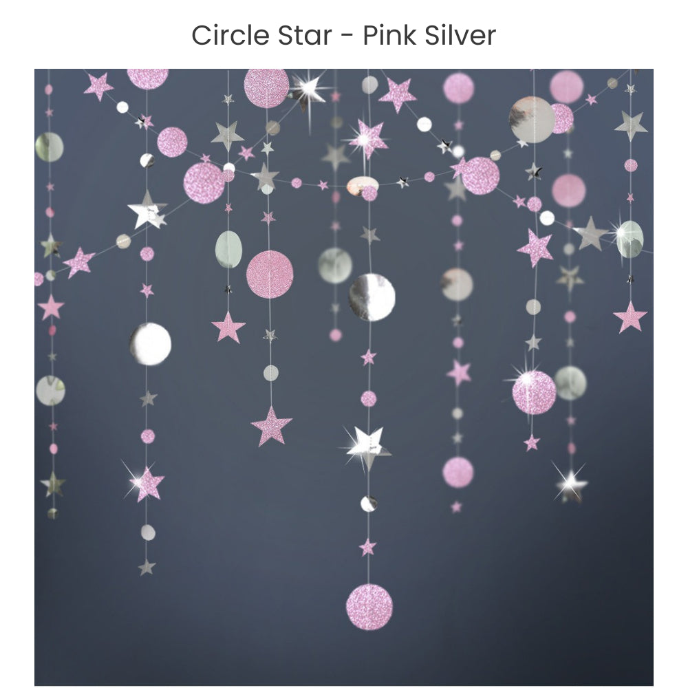 Circle Star Garland for party decoration party backdrop birthday Decoration