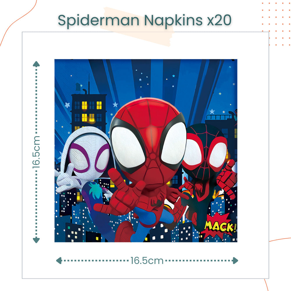 Spiderman Theme Disposable Tableware Plates Cups Cutlery Banner Balloon for Birthday Party