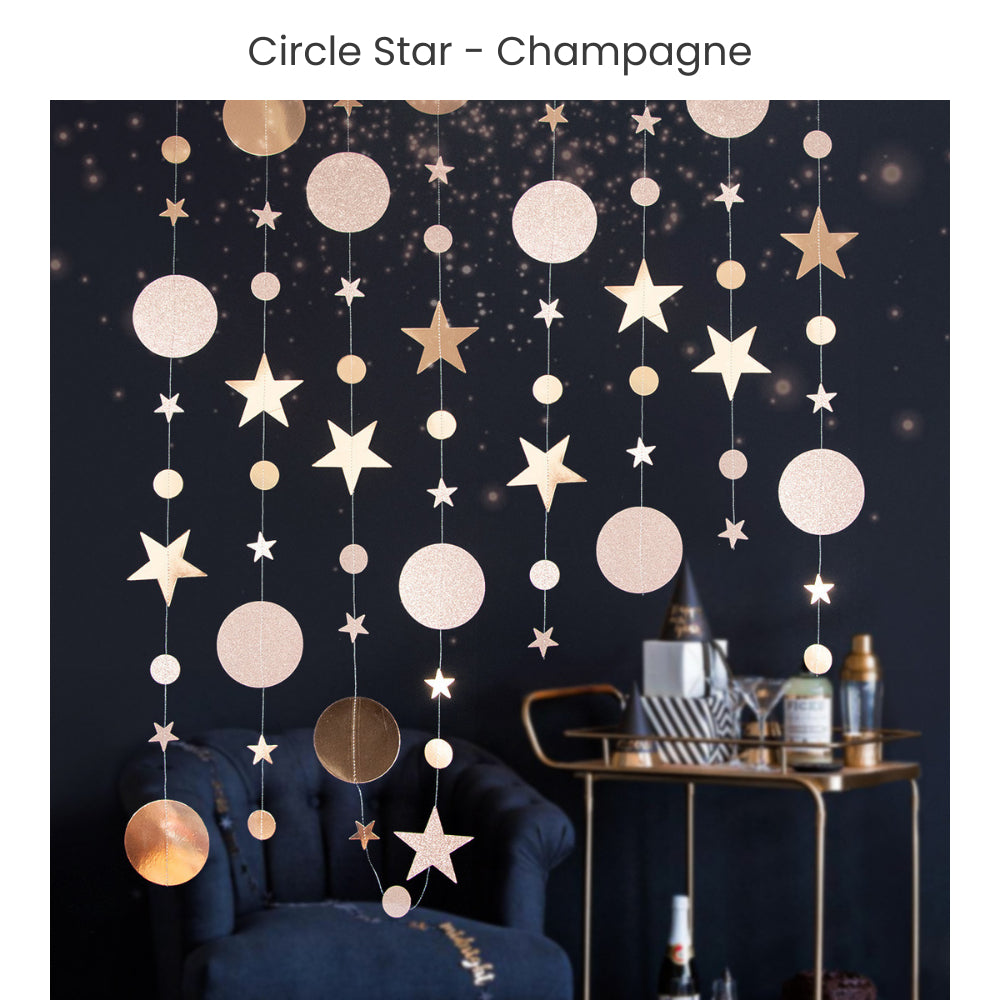 Circle Star Garland for party decoration party backdrop birthday Decoration